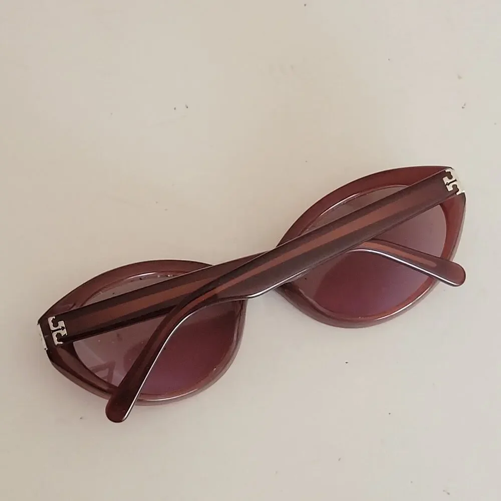 Tory Burch TY 7040 Sunglasses Burgundy Oval Cat Eye 1053/14 57x19x135 w/Case